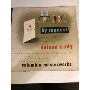 NELSON EDDY - "BY REQUEST" 4-RECORD SET 1945 PREOWNED VERY GOOD CONDITION